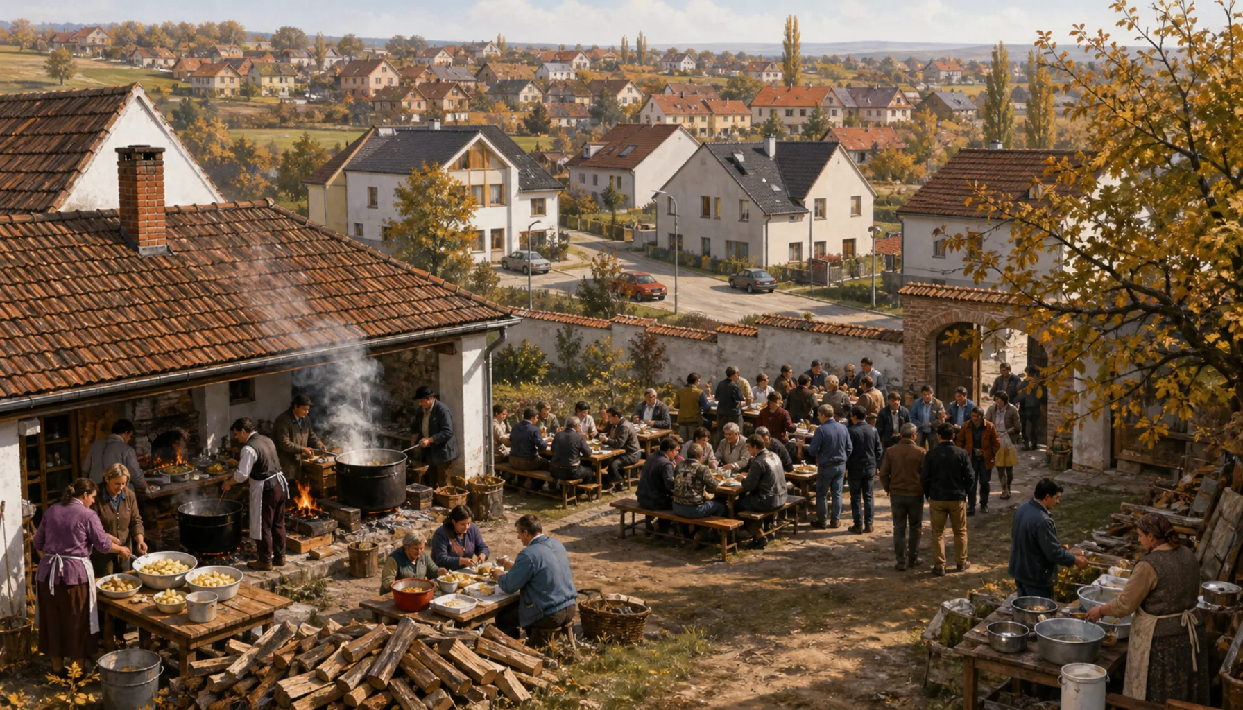 A village of one dish and a great many new houses
