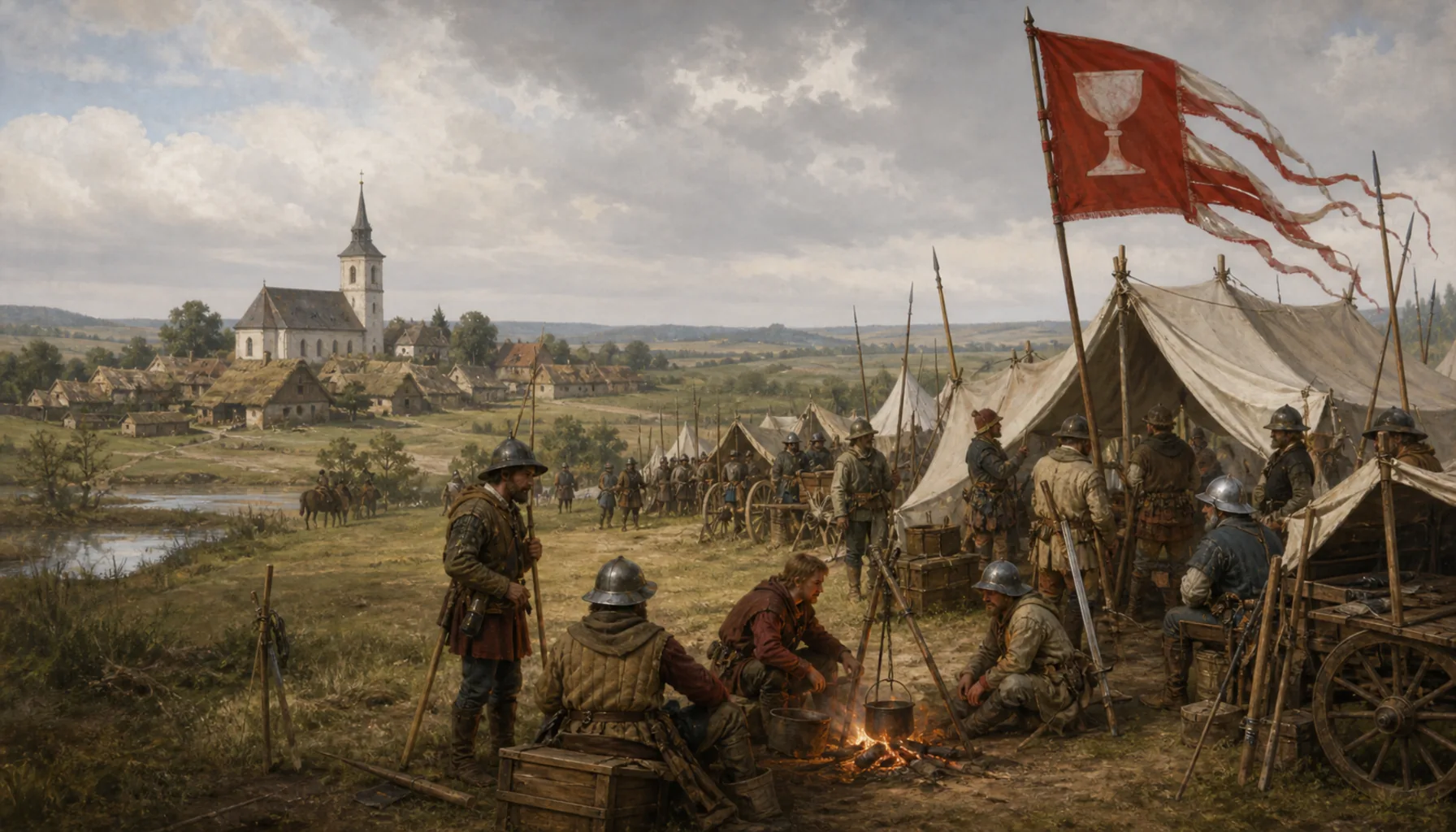 A Hussite camp in the next village