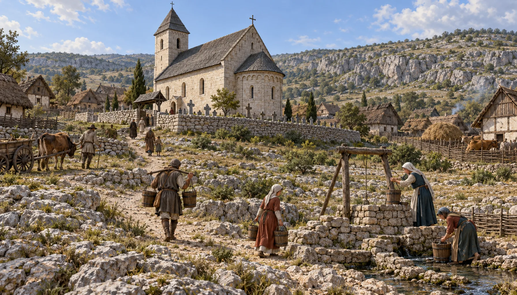 A church, and the problem of water