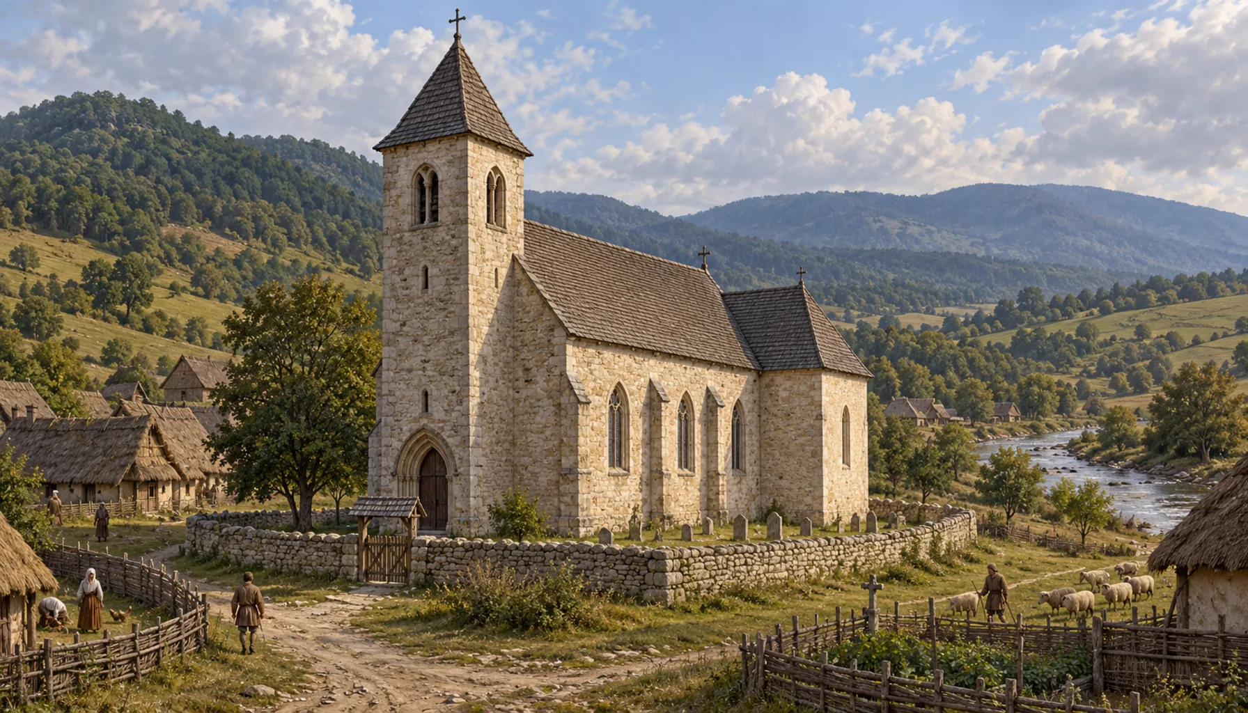 A stone church, long before any document