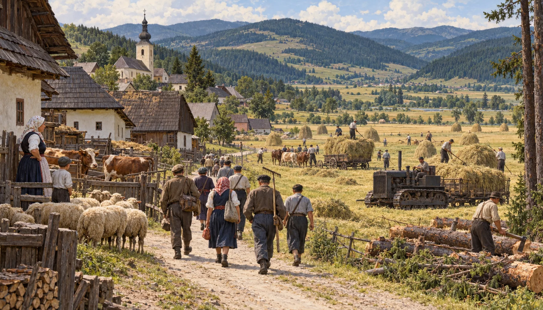Sleep in the village, work in the valley