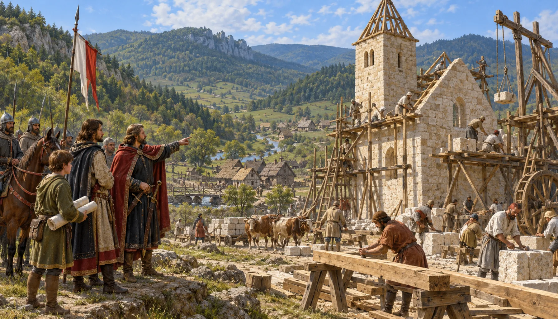 The lords of Štítnik build a church