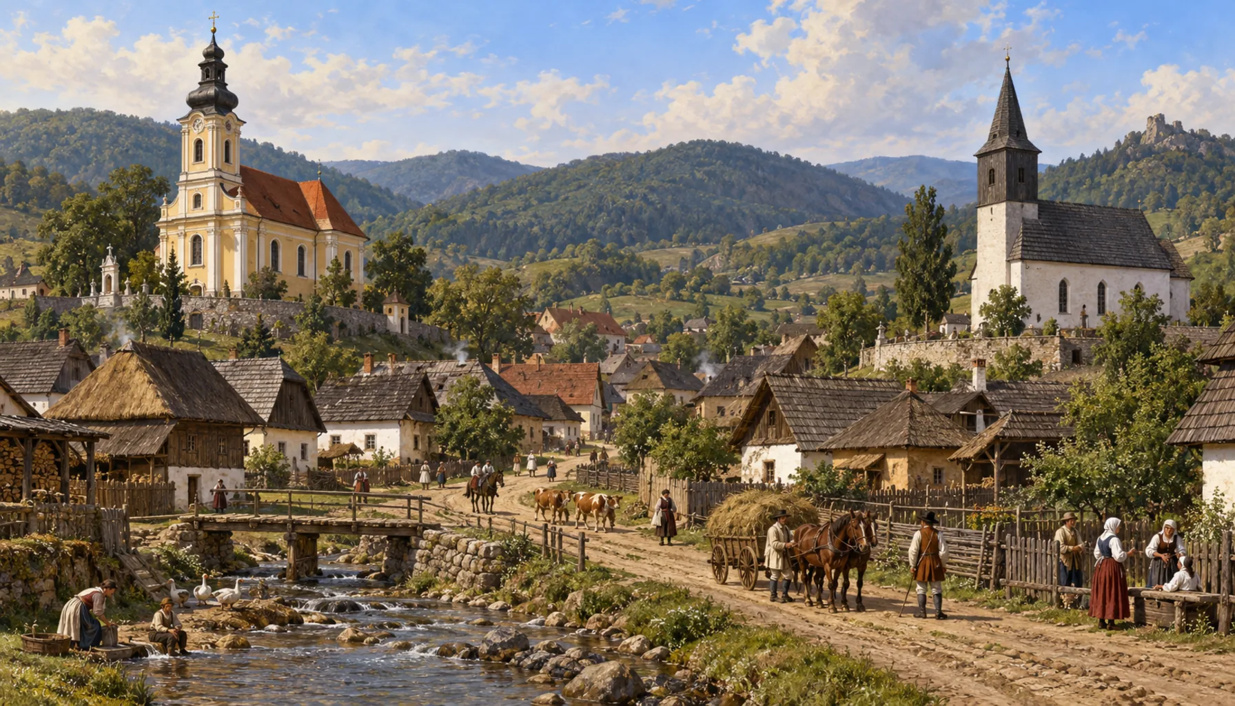 Two churches in one village