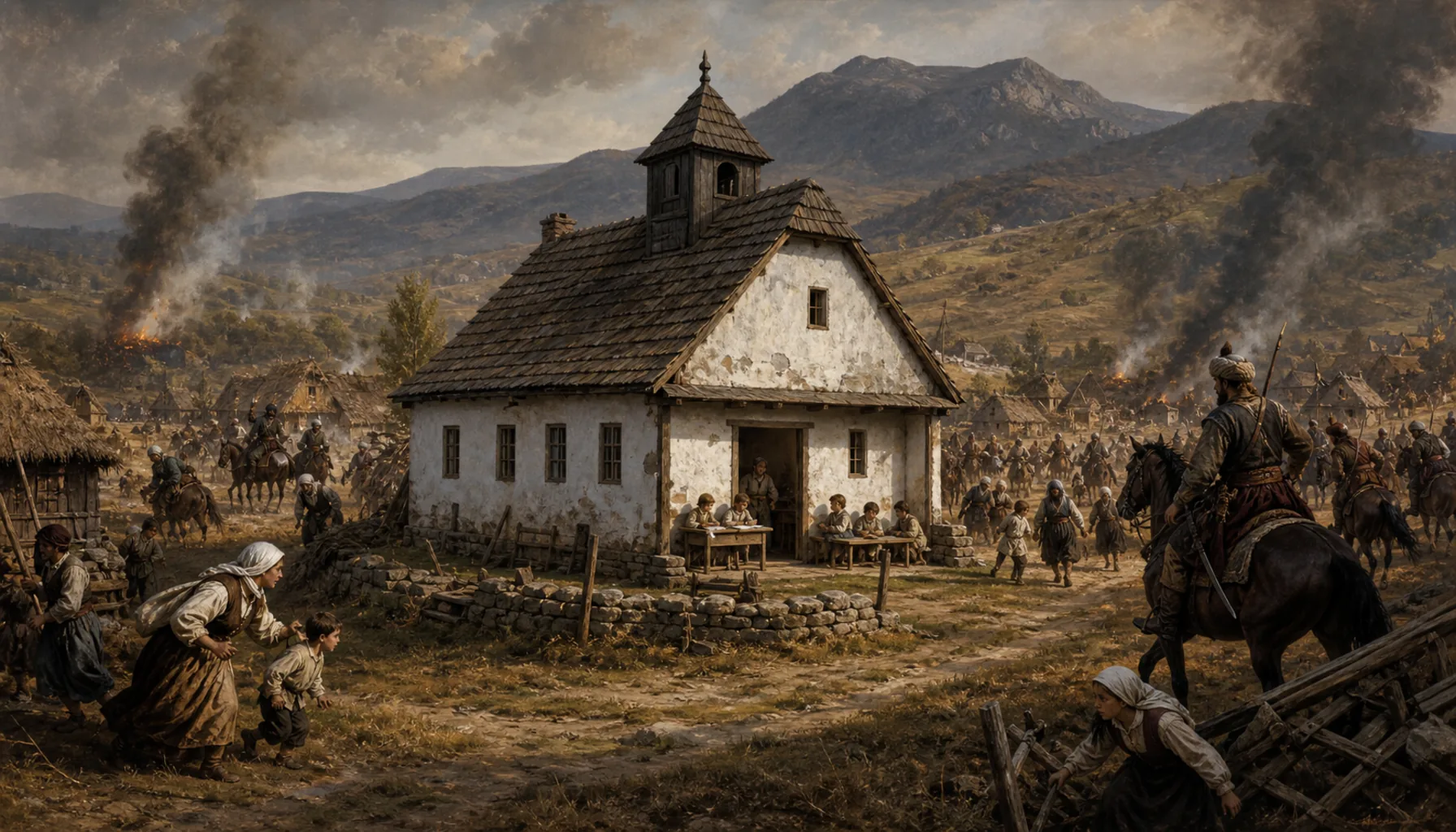 Raids, and a school in the middle of them