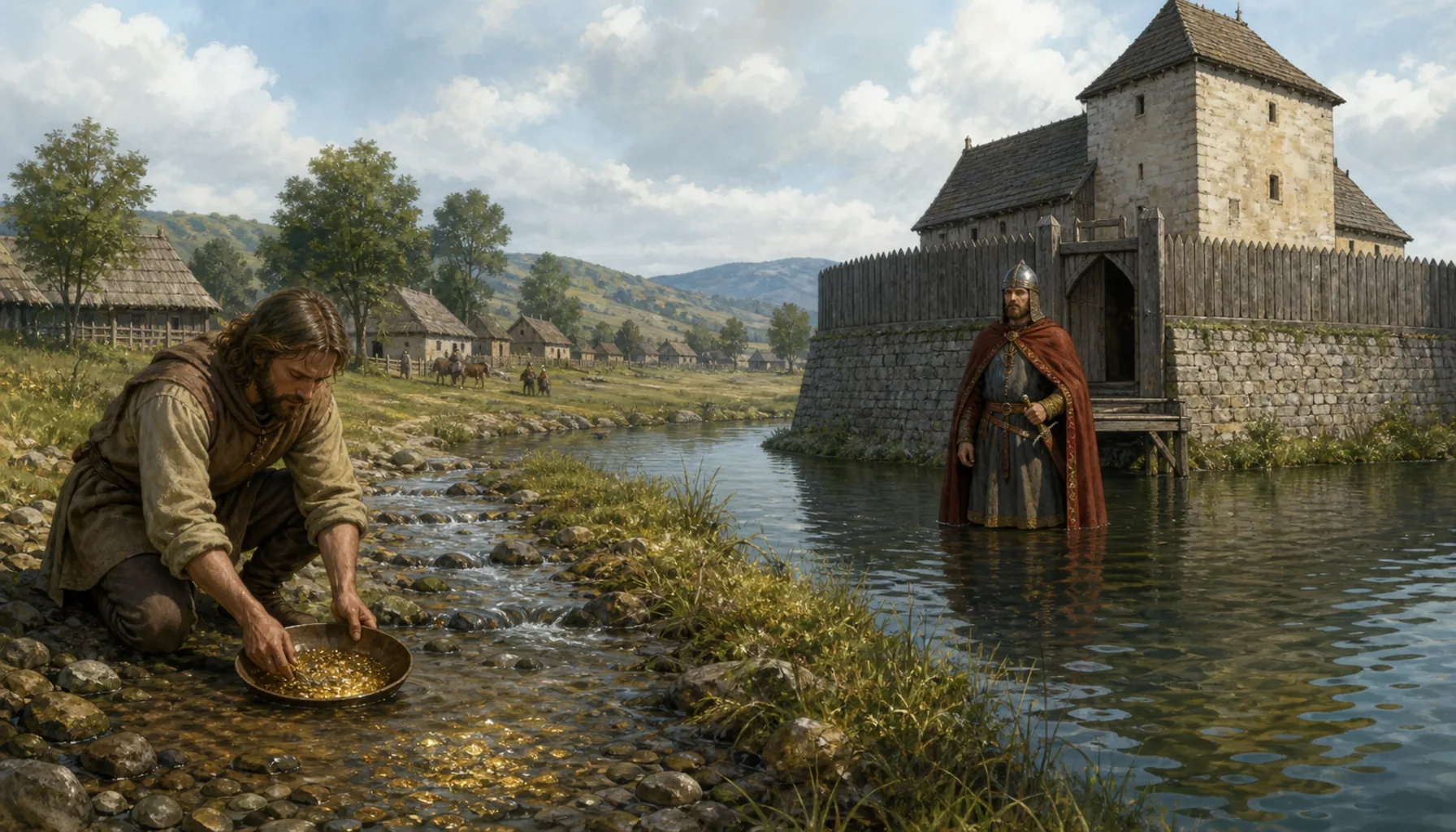 Gold in the brook, a lord in the moat