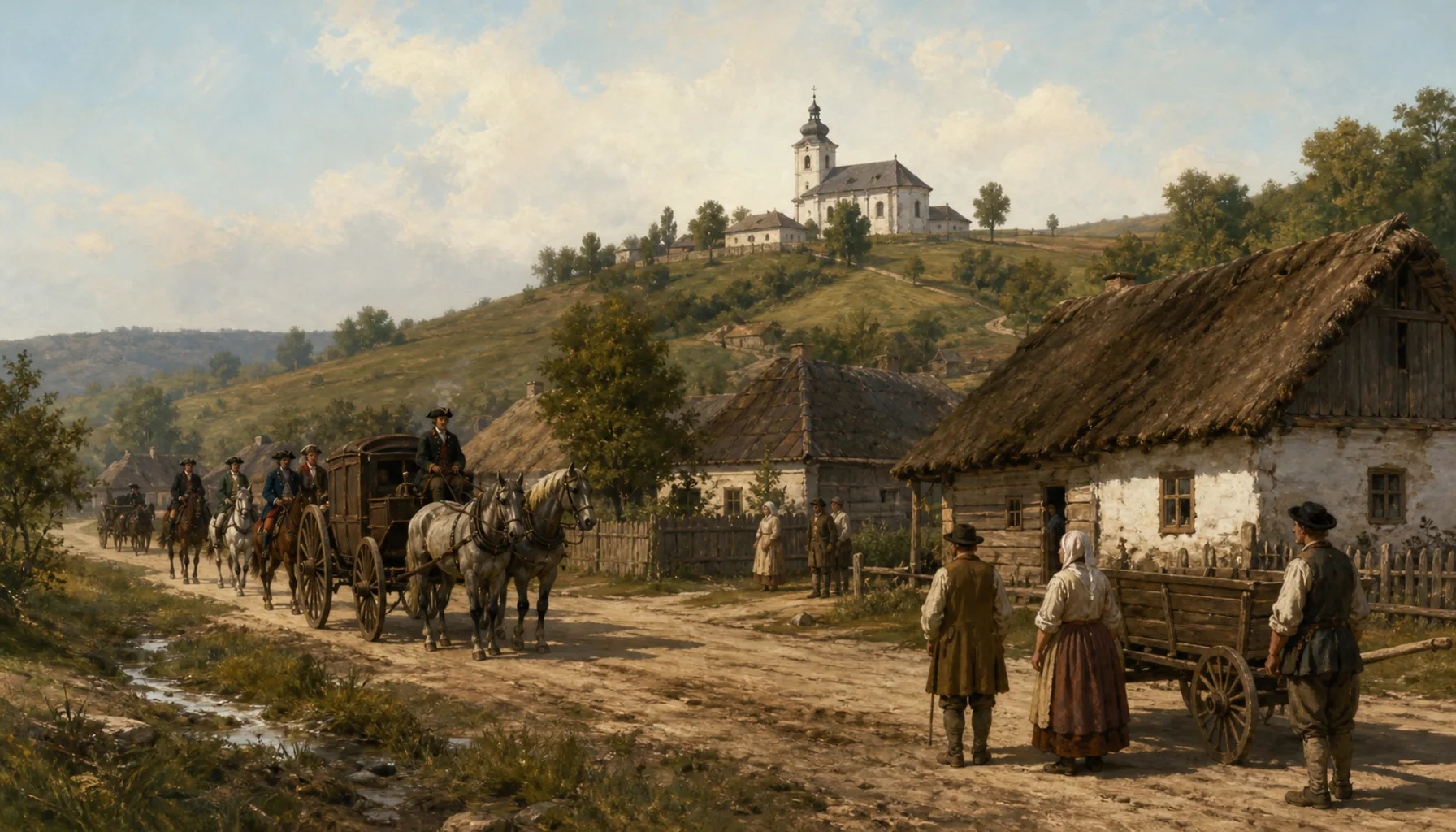 The county leaves, the church moves uphill