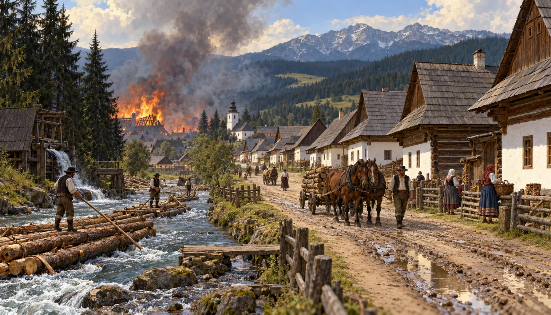 Fire, spruce and the ships
