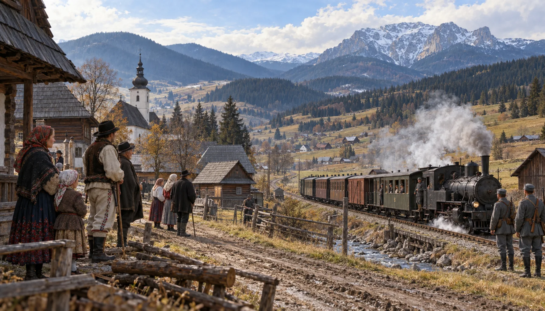 Czechoslovakia, and a railway up the valley