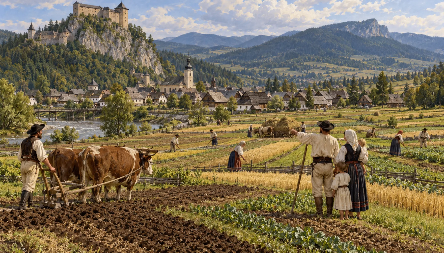 An estate village of smallholders