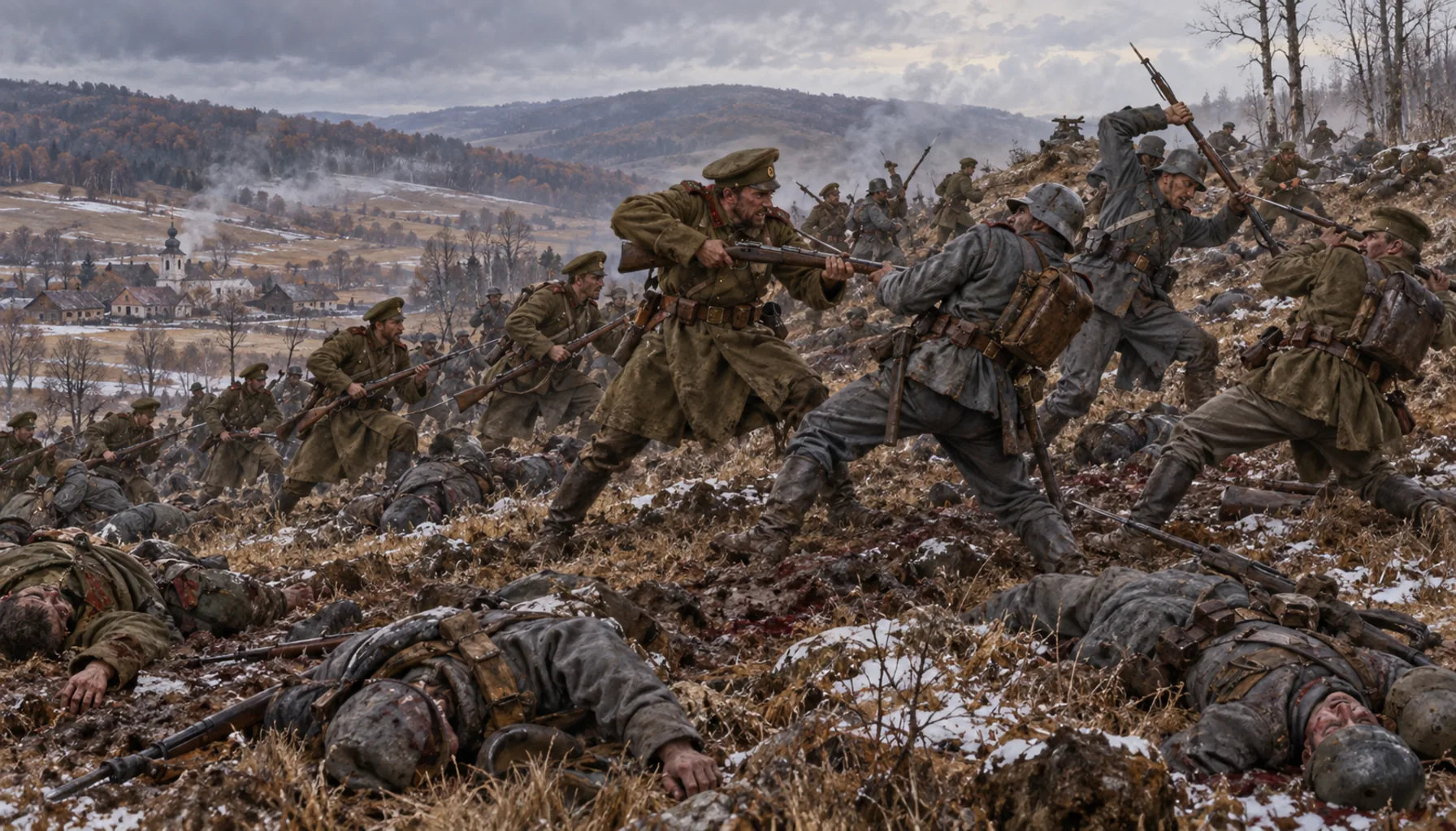 Four hundred dead on the hill above