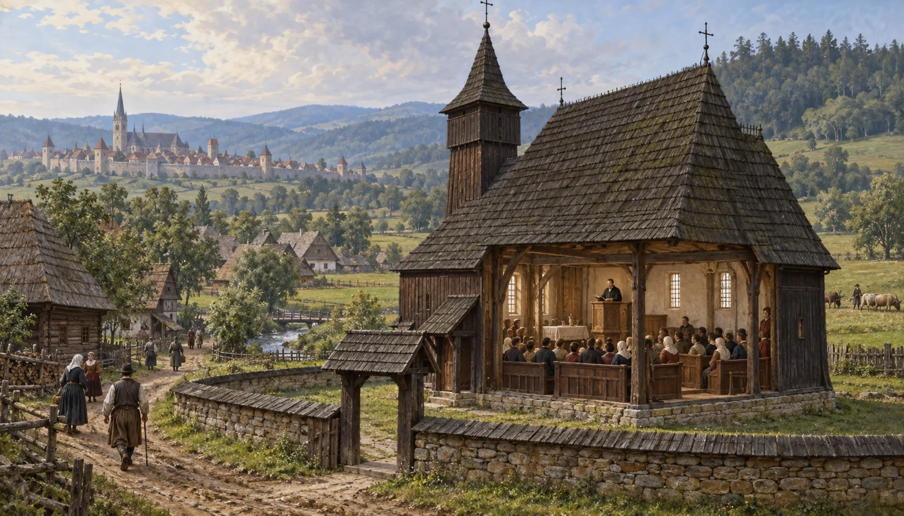 A Lutheran village under a Lutheran town