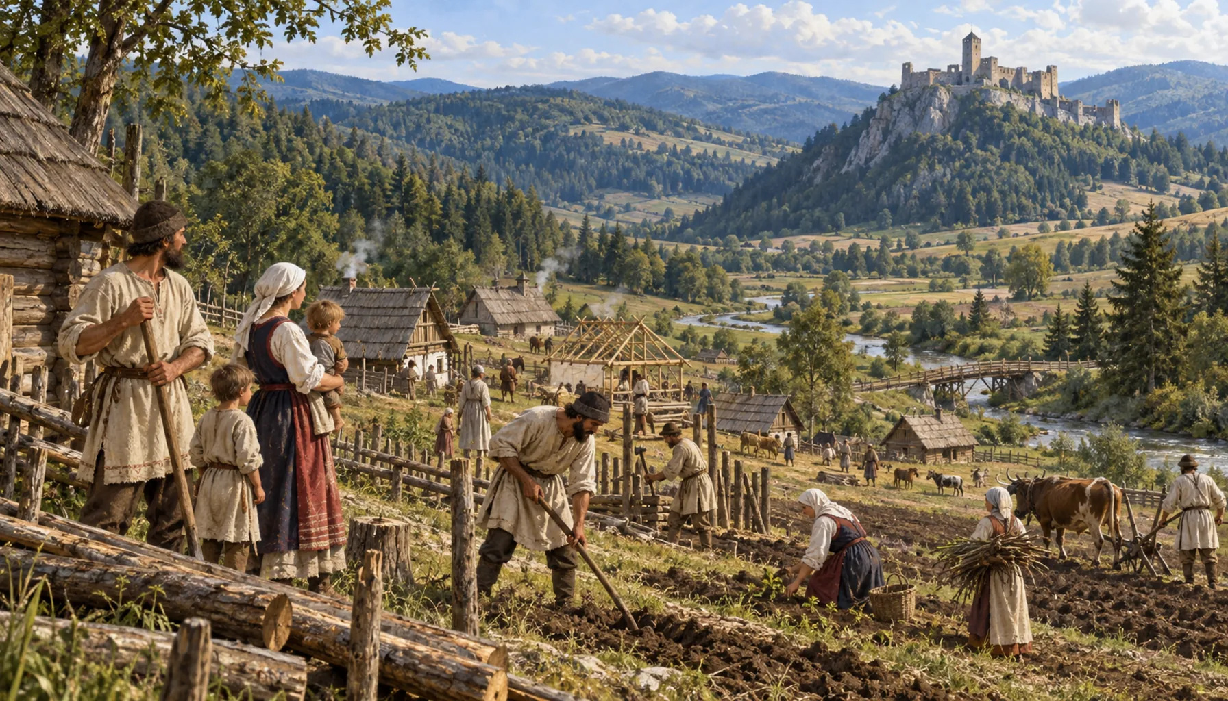 Rusyn settlers on the Makovica estate