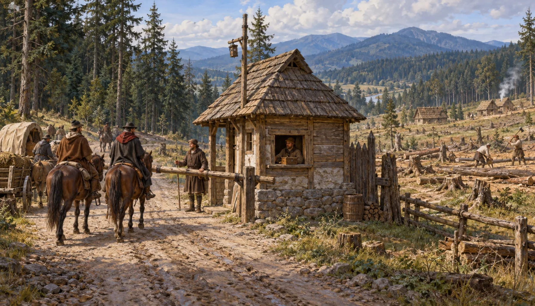 A toll house on the way to Poland