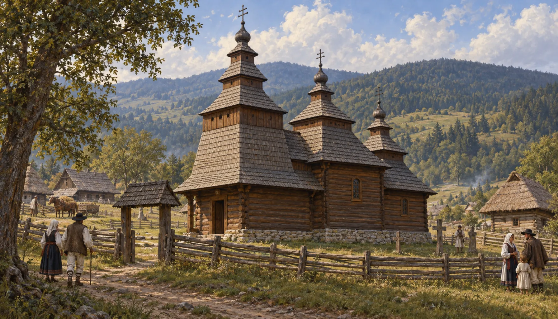 The wooden church that no longer stands here