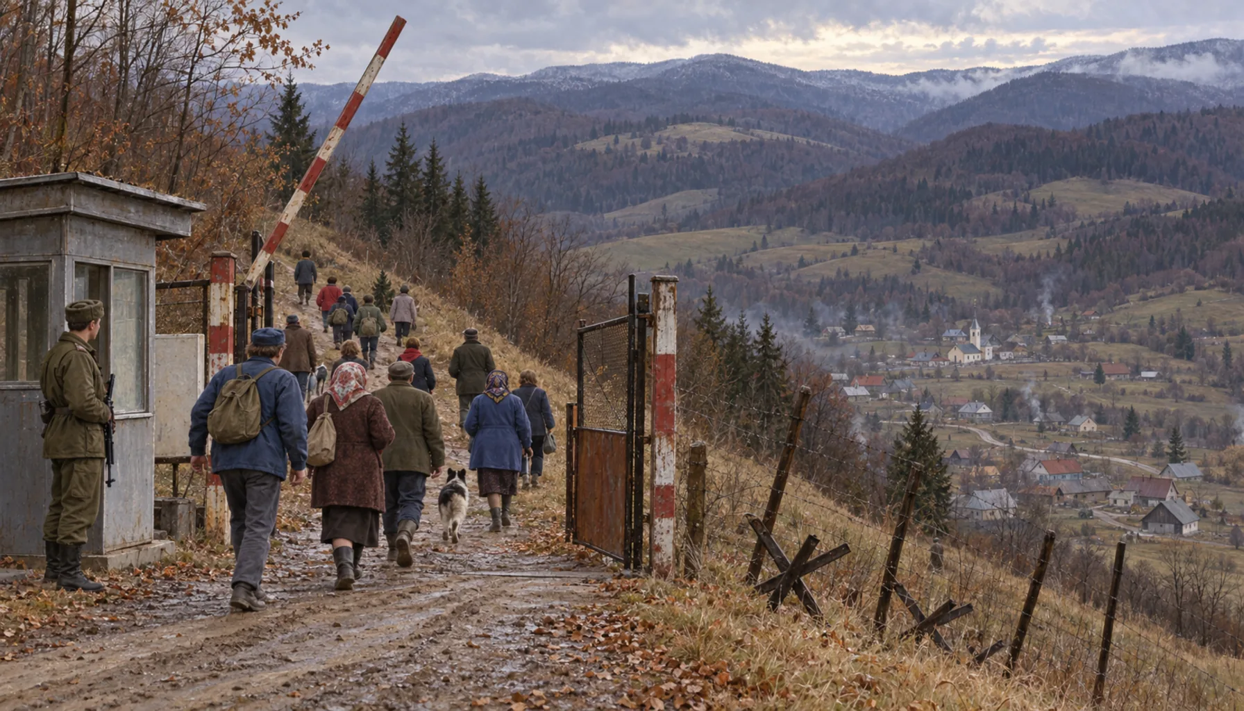 The border opens, the village keeps shrinking