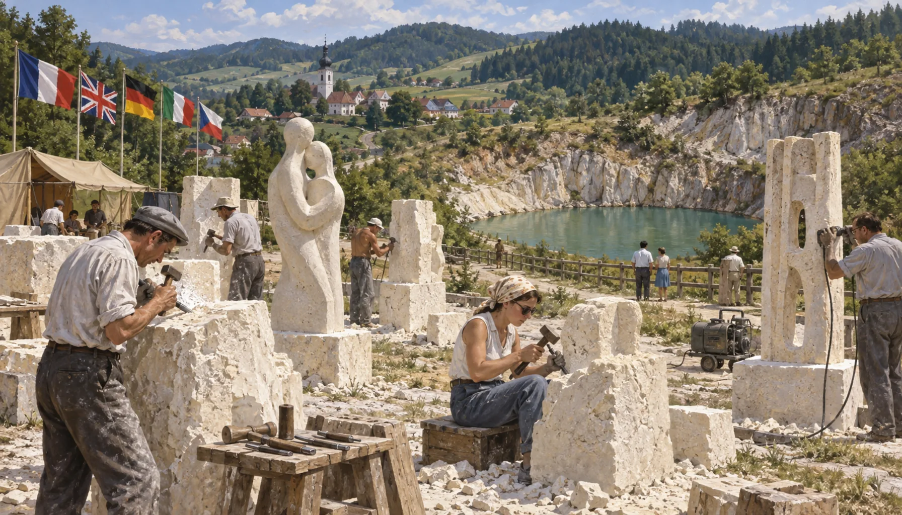Sculptors, and a protected crater