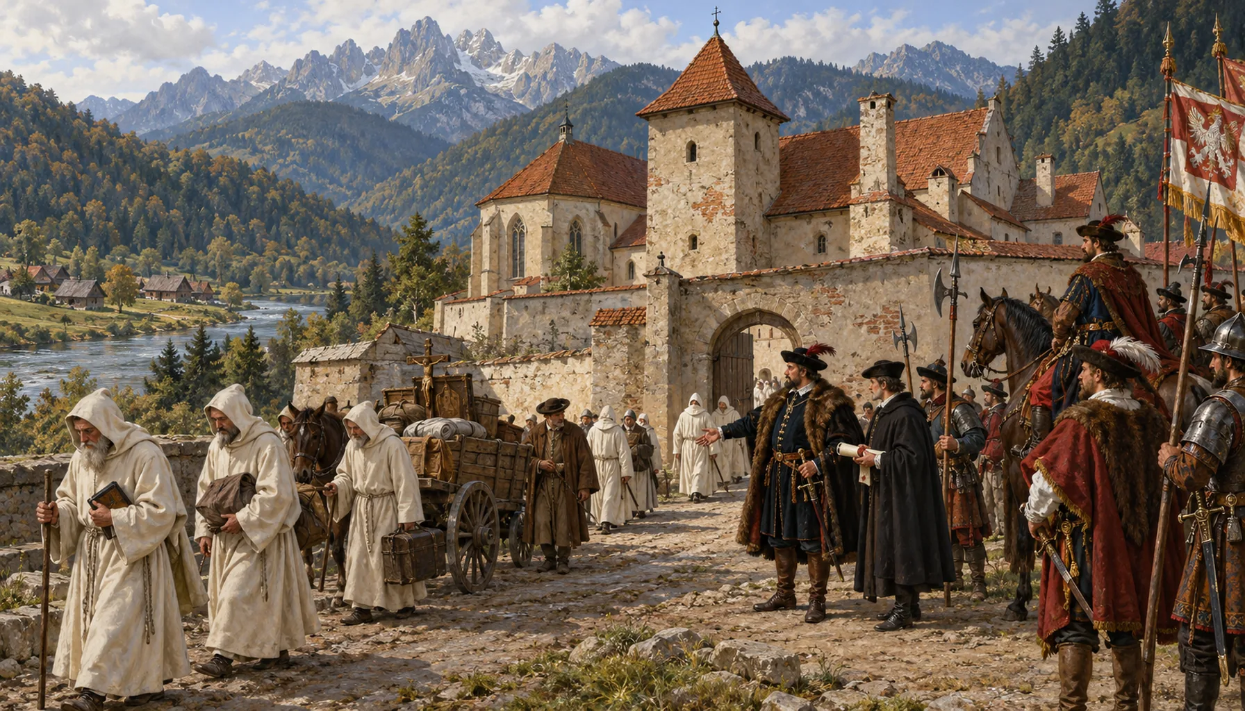 The monks leave, the lords move in