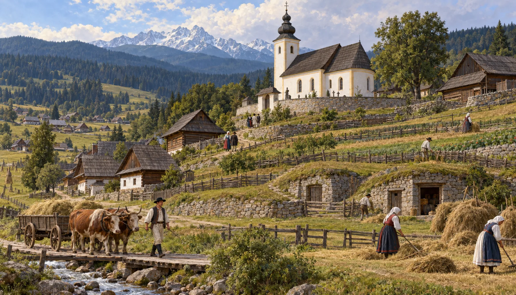 Terraces, barns and cellars