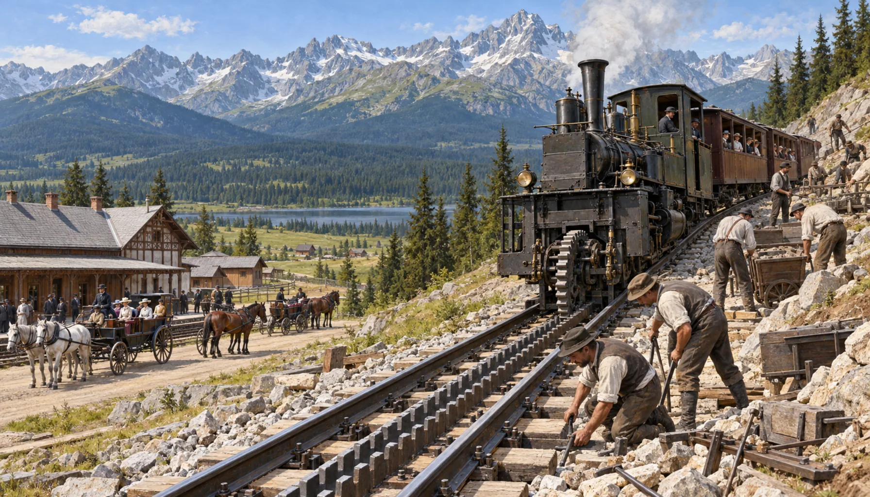 A cogwheel up the mountain