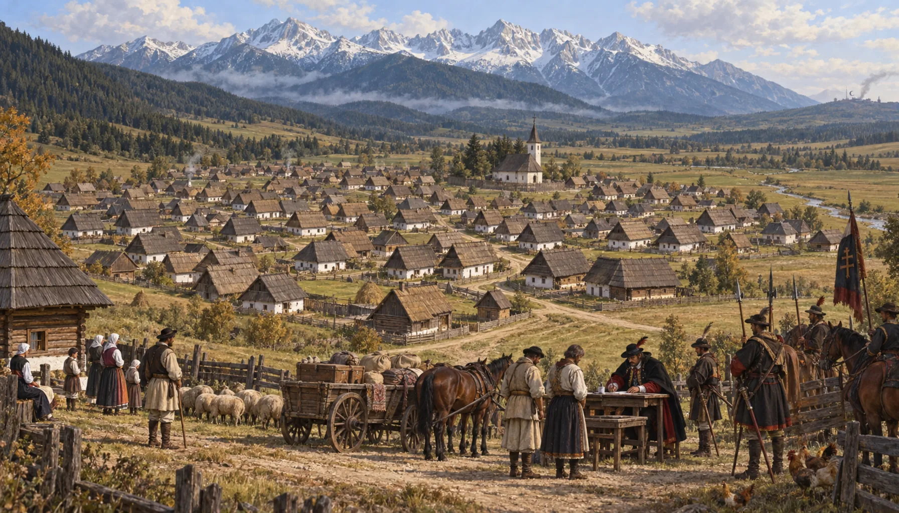 Seventy-two houses at the head of the valley