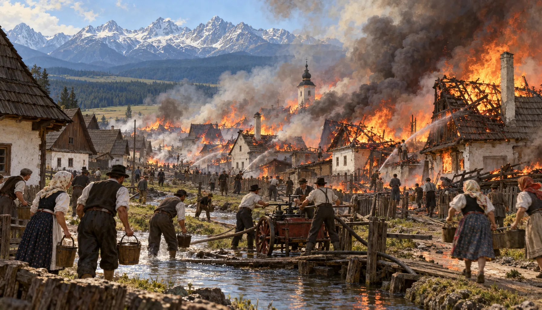 The fire