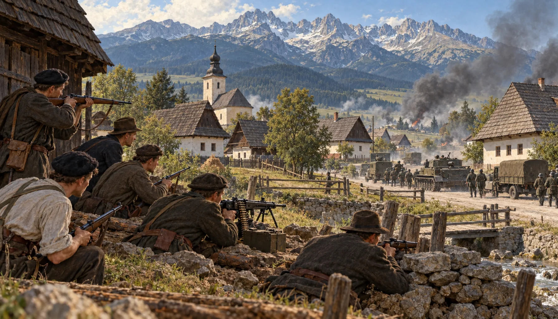Partisans, and the front that stopped