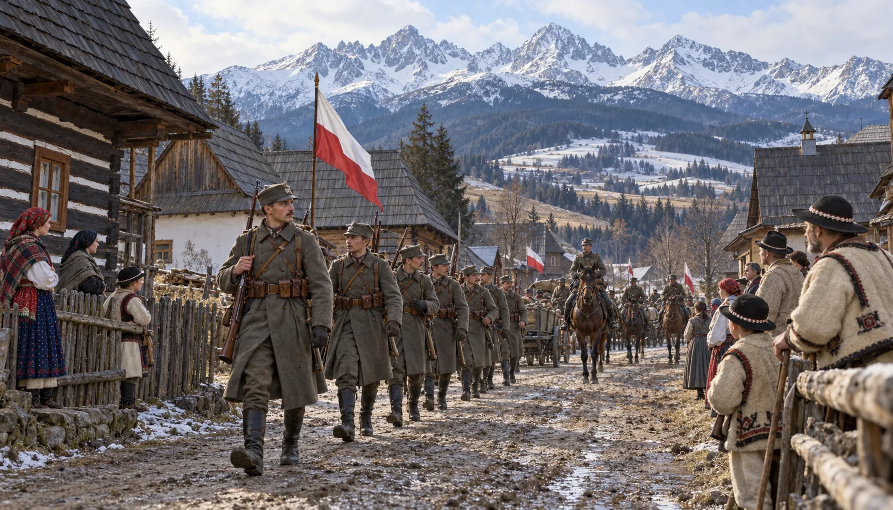 Polish troops, twice
