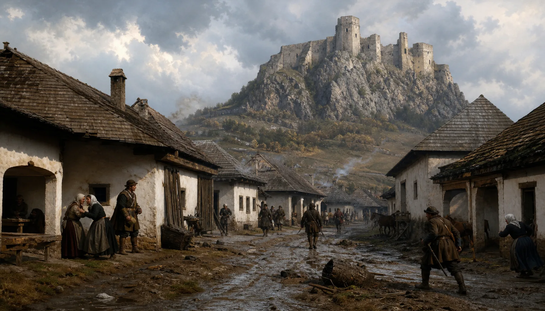 A street of small noble houses
