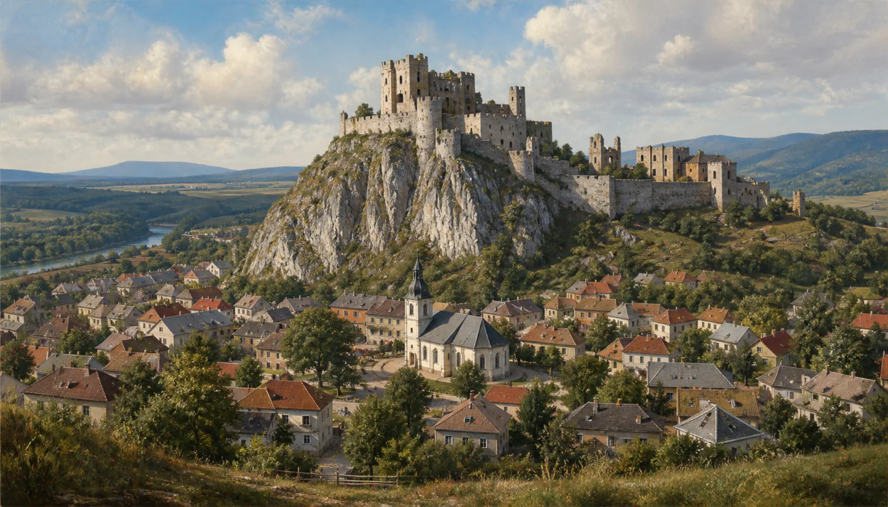 Fifteen hundred people and a castle for a neighbour