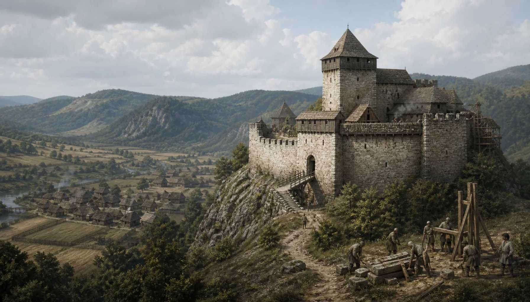 A castle built after the Mongols, not by them