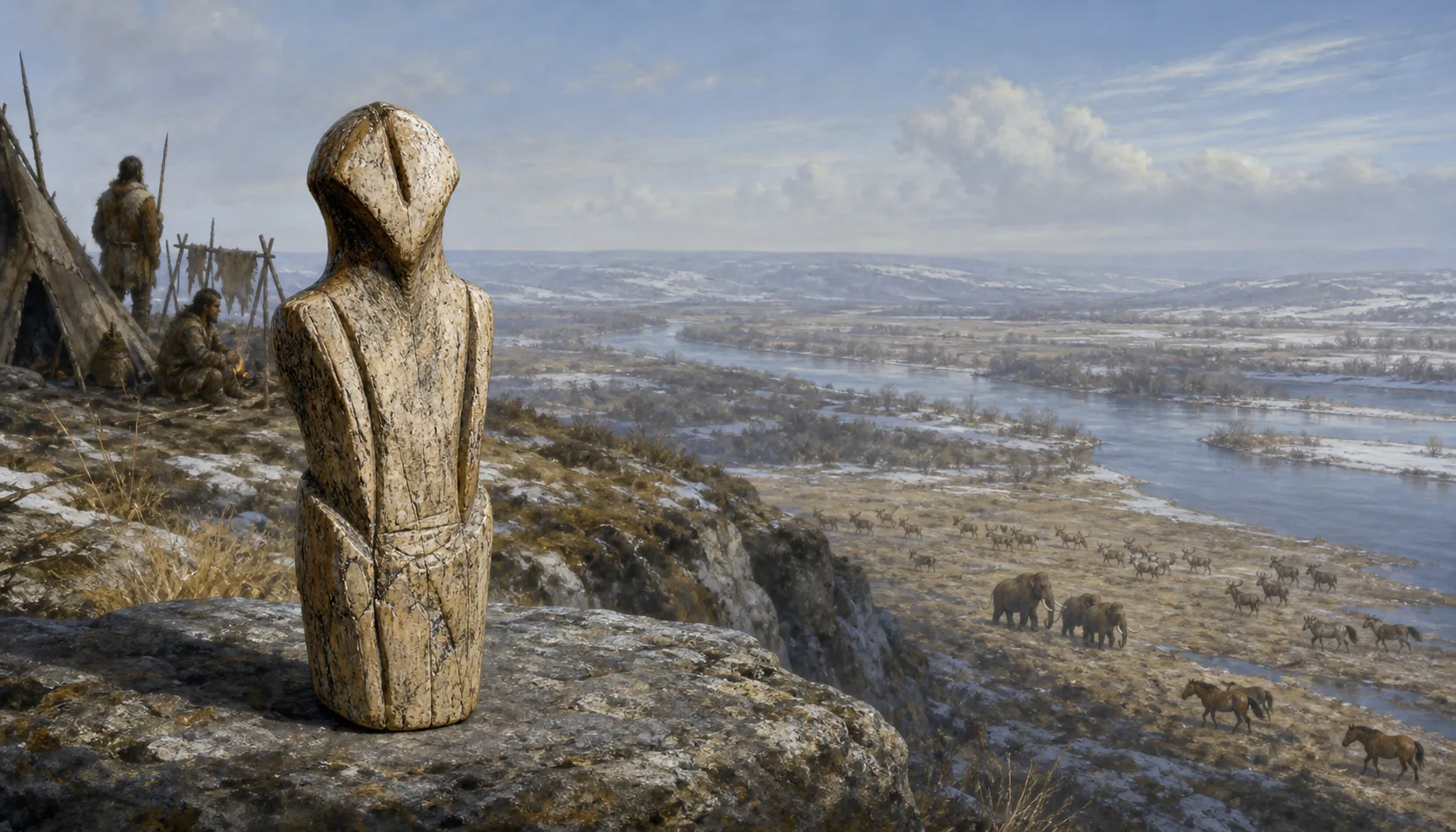 A woman carved from mammoth ivory