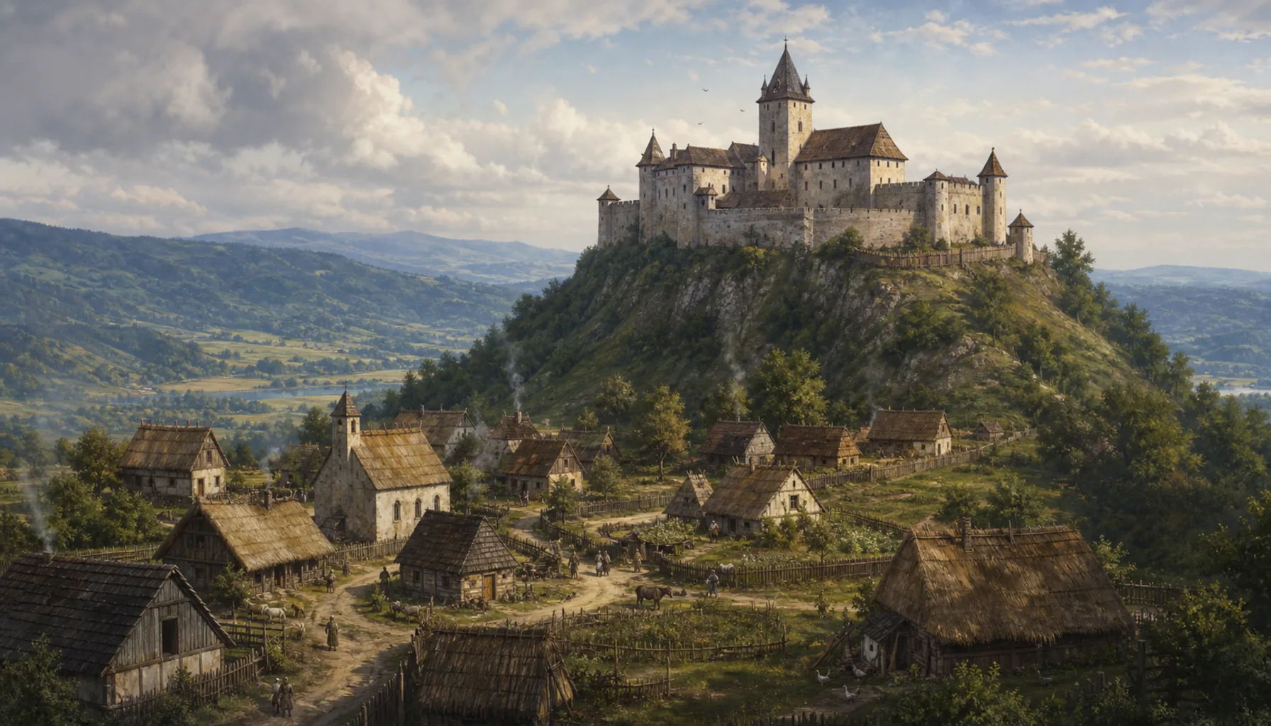 The castle above the village