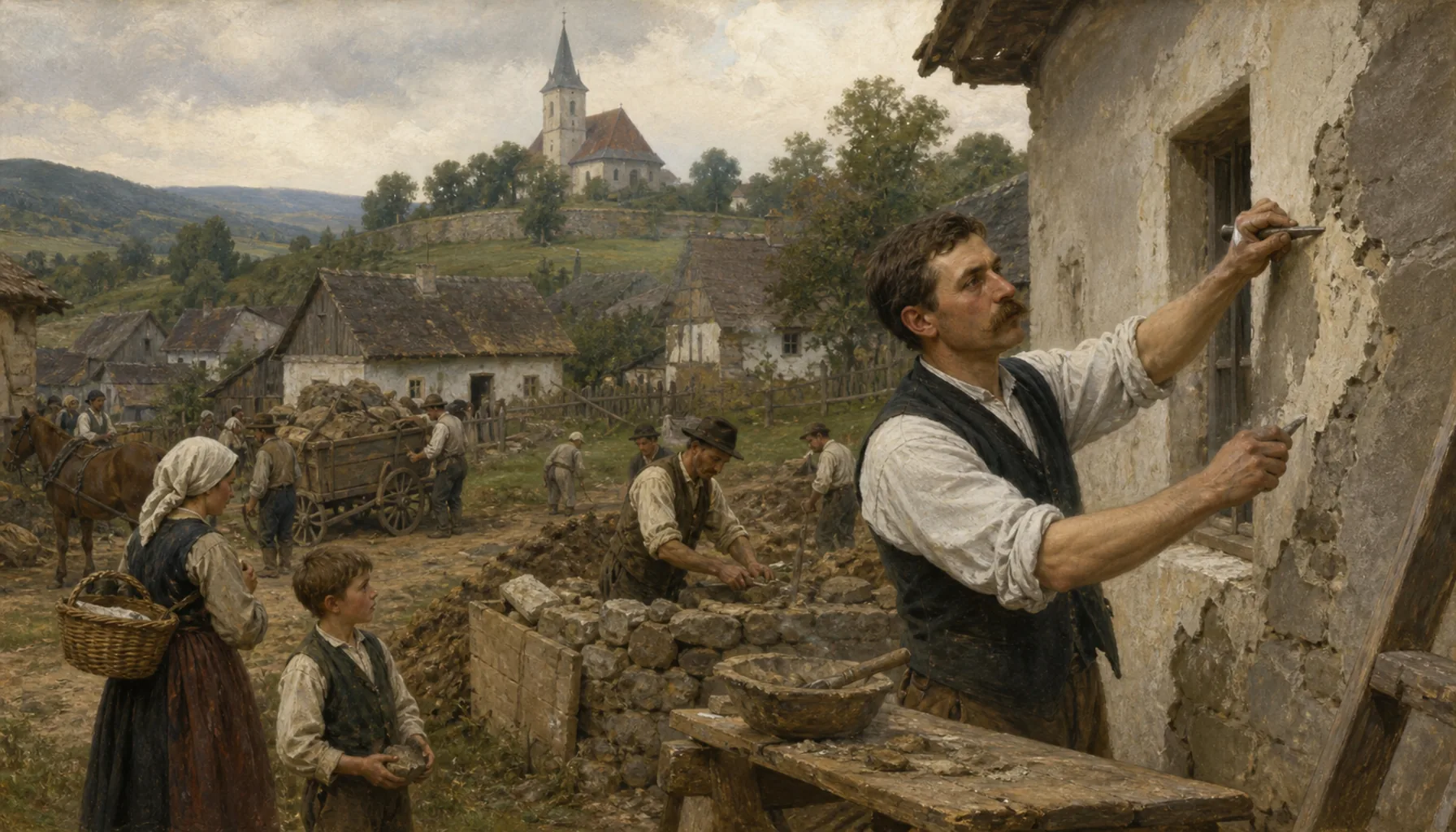 Štefan Banič, and work on the walls