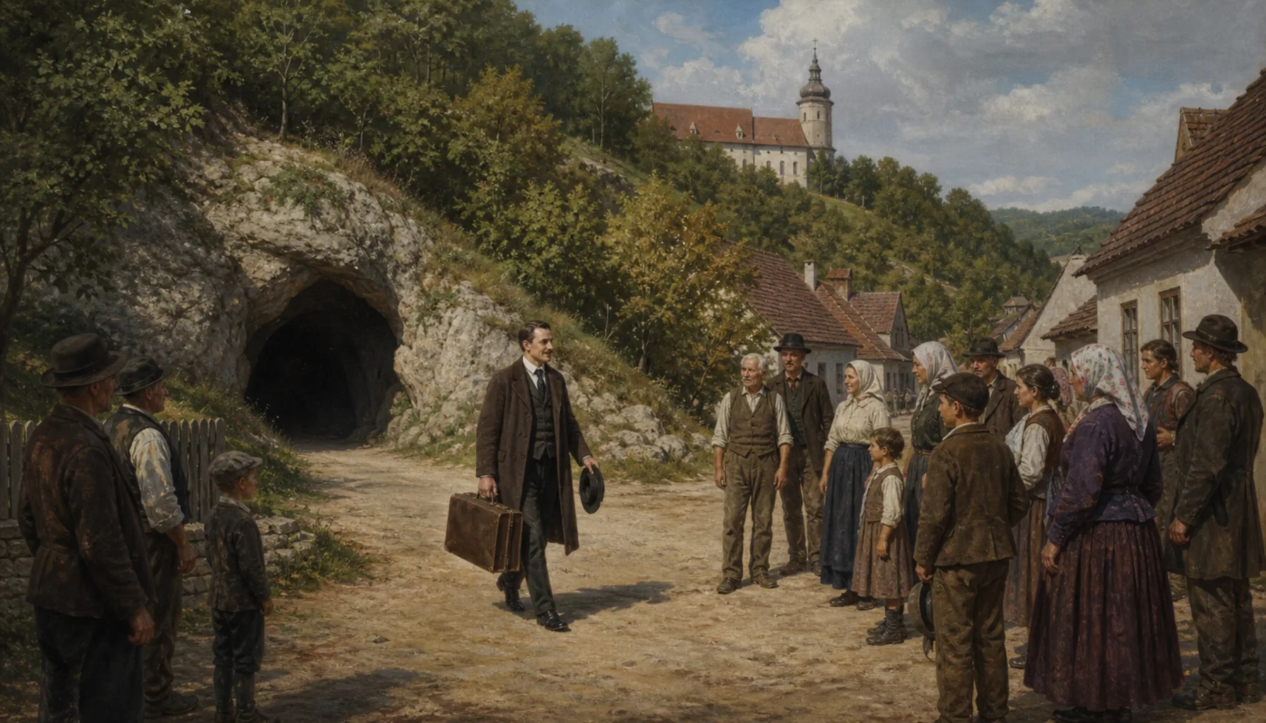 Czechoslovakia, and a cave under the hill
