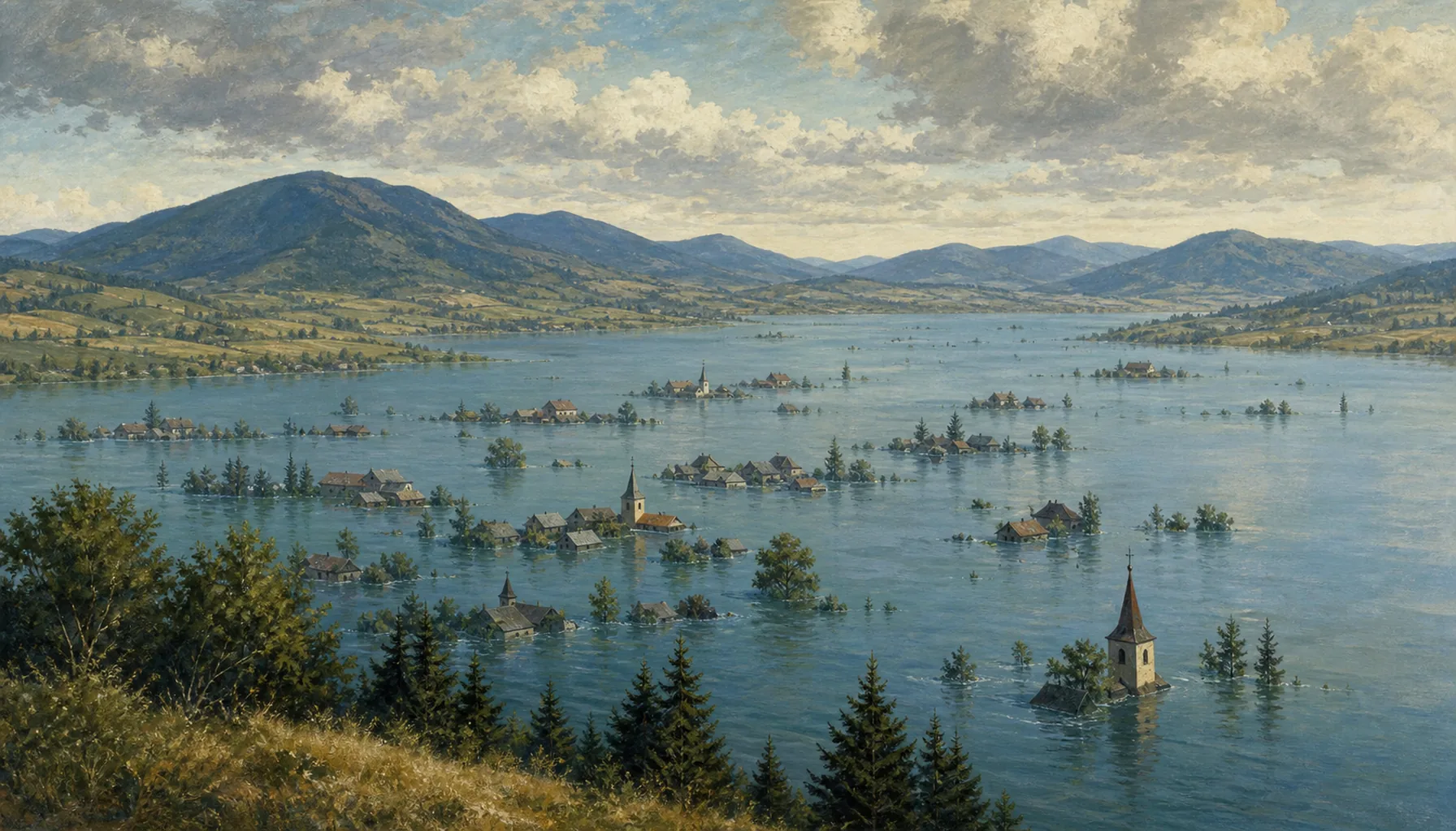 Thirteen villages under the water