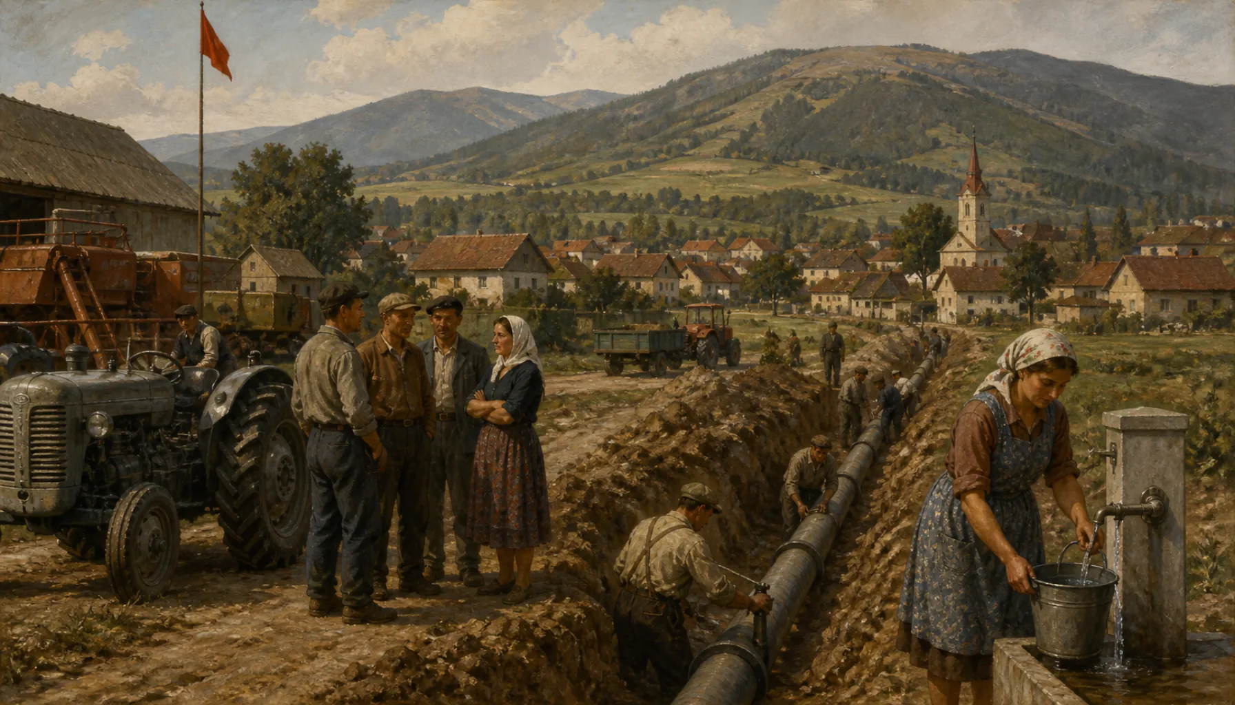 The collective farm and the water main