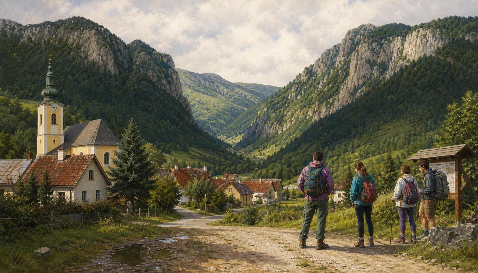 A trailhead with a history