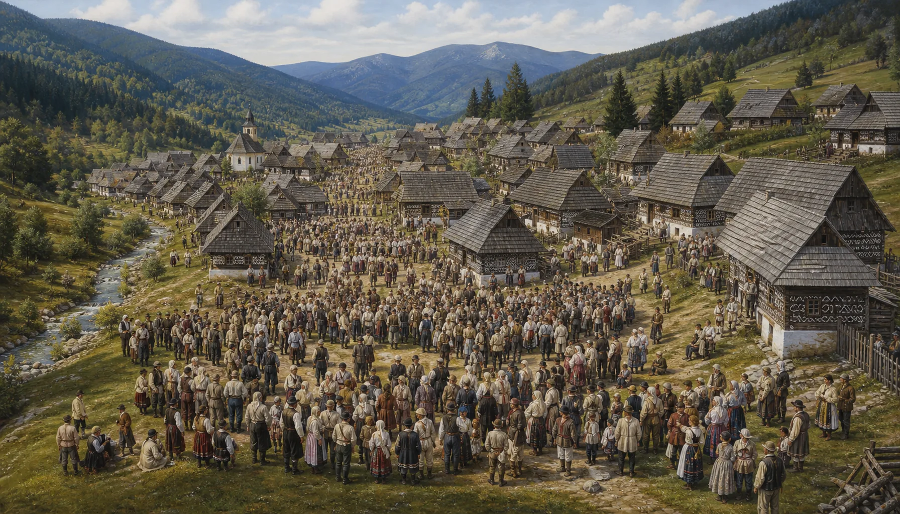 Fifteen hundred people at the head of a valley