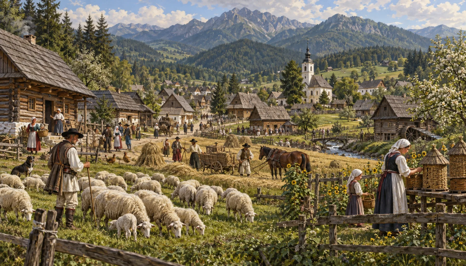 Sheep, bees and nine hundred people