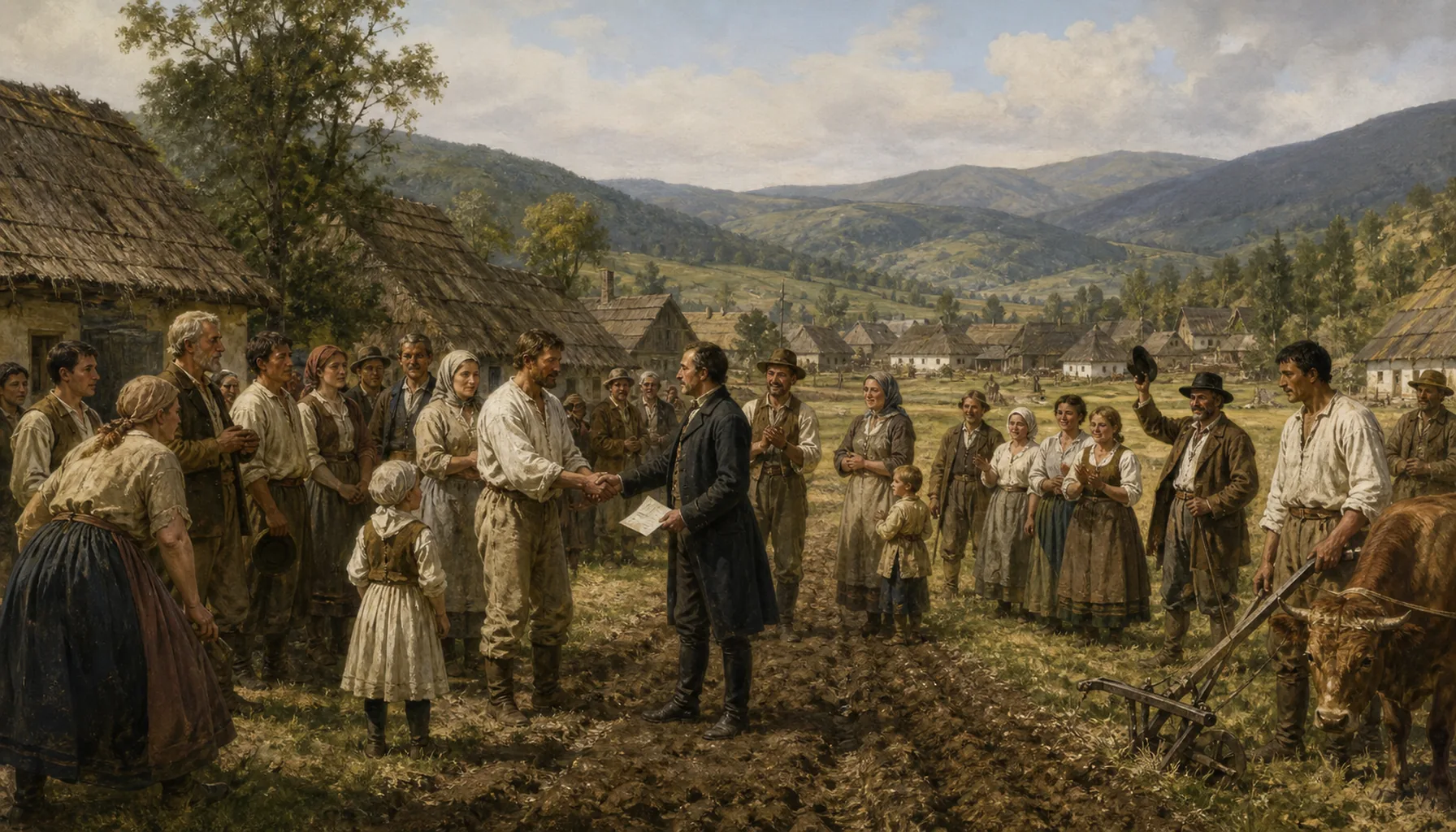 The end of serfdom on a thin field