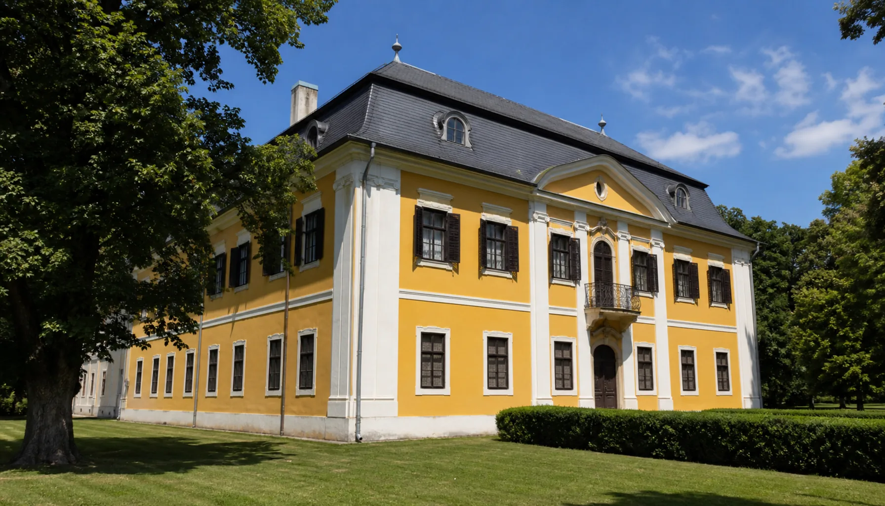 The Yellow Mansion in Dunajská Streda, the late-Baroque house that holds the Žitný ostrov museum
