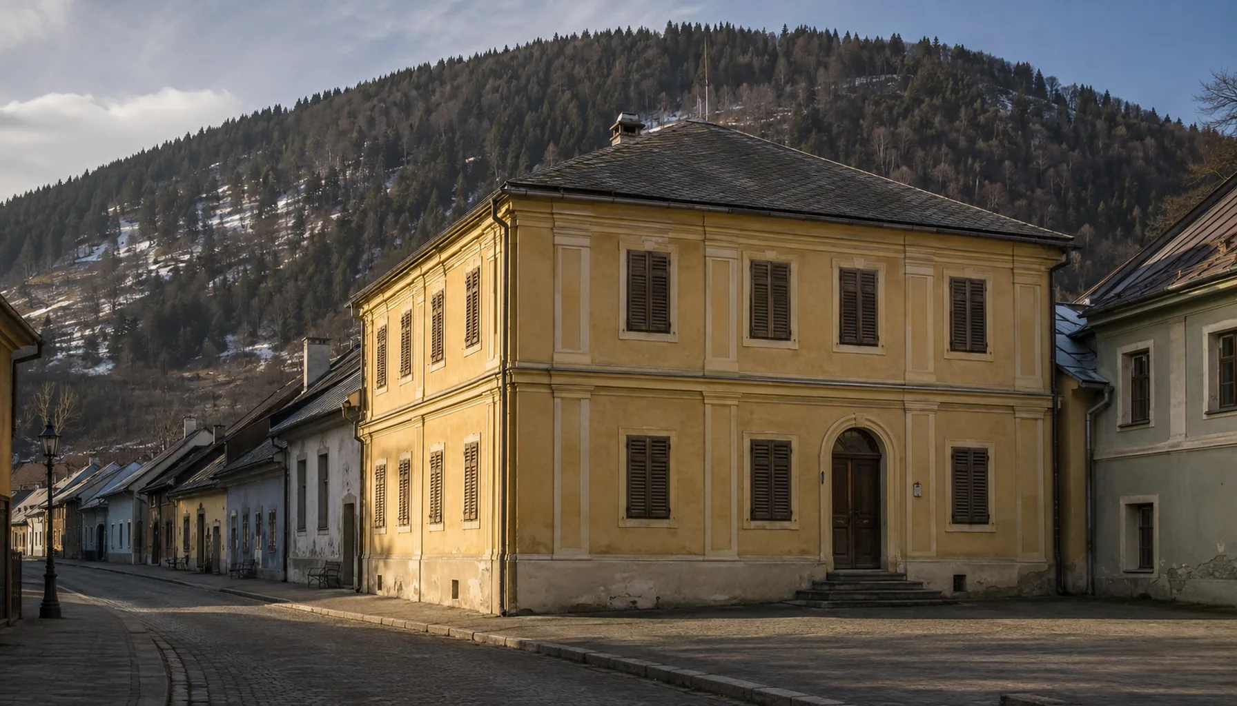 The late-Baroque town hall of 1802 in Gelnica, which has housed the valley's mining museum since 1963