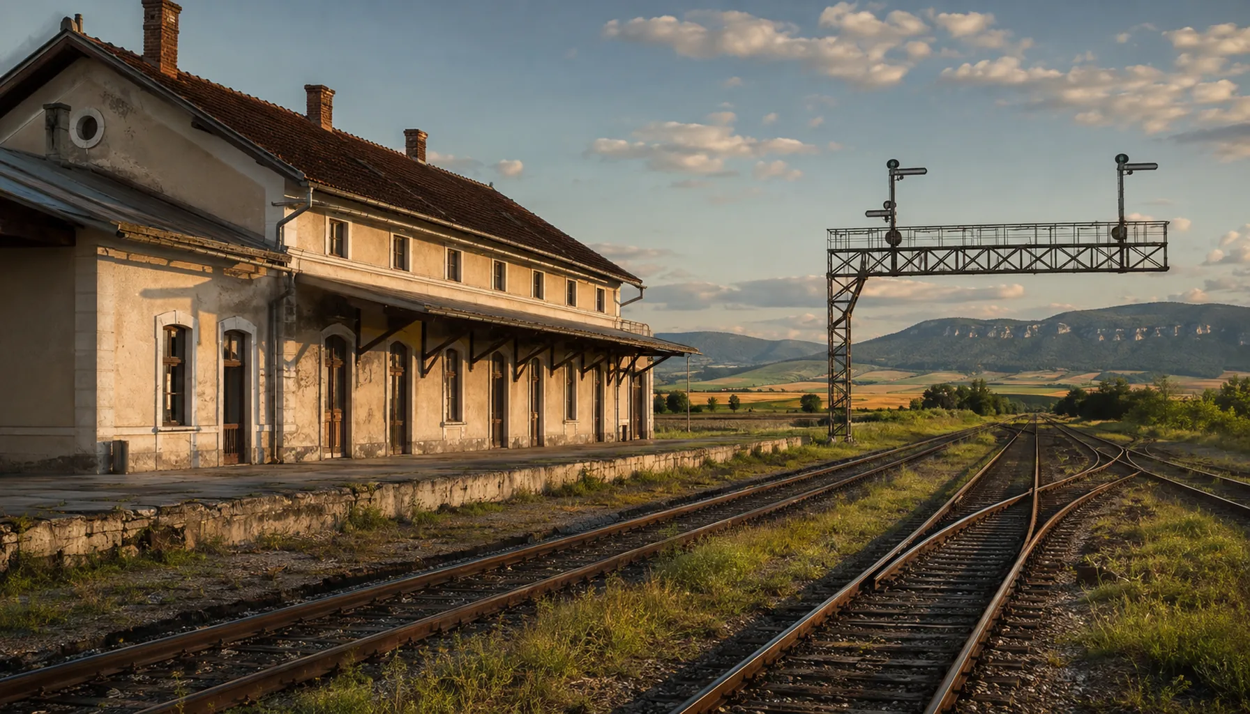 Tornaľa's railway station on the Zvolen to Košice line, the arrival that turned a market village into the modern town