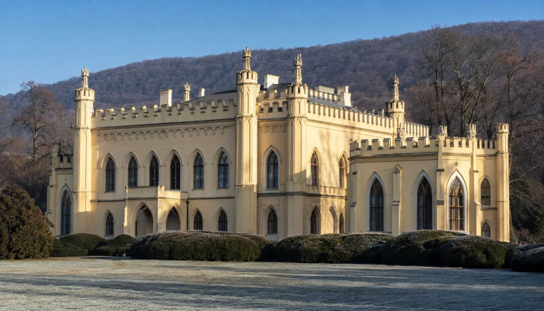 The neo-Gothic Migazzi manor house on the main street of Zlaté Moravce, which houses the town museum