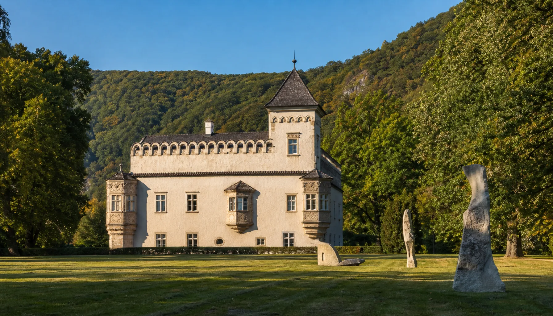 The Renaissance manor at Moravany nad Váhom, with its arcaded attic and corner tower